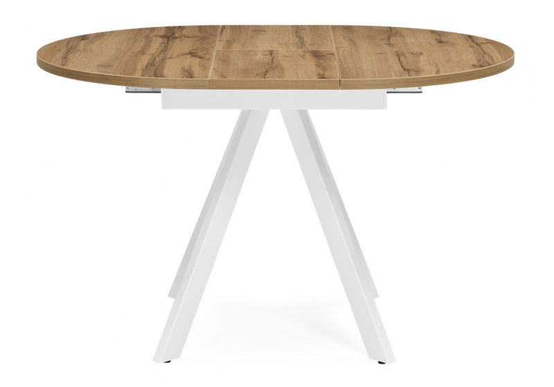 Стол деревянный, Трейси 90(120)х90х75 дуб вотан / белый