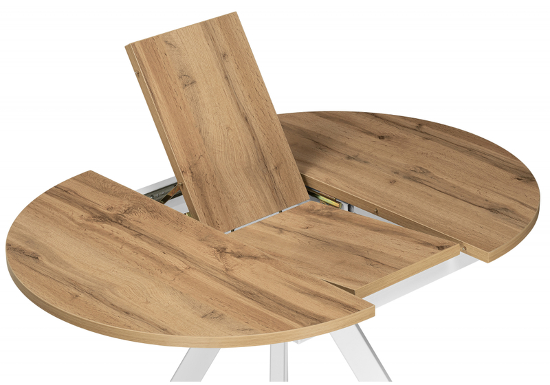 Стол деревянный, Трейси 90(120)х90х75 дуб вотан / белый