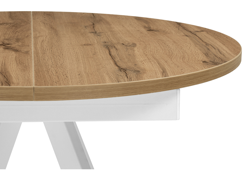 Стол деревянный, Трейси 90(120)х90х75 дуб вотан / белый