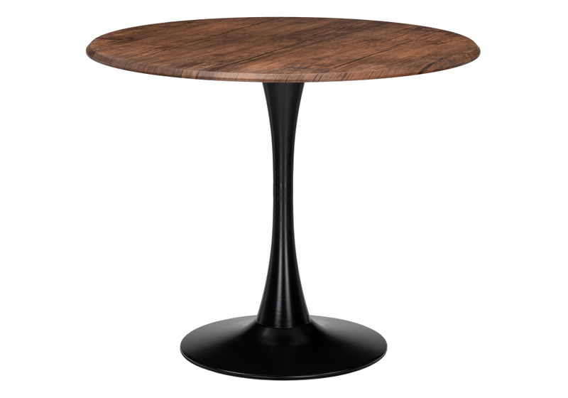 Стол деревянный, Тулип 90х73 орех кантри / черный