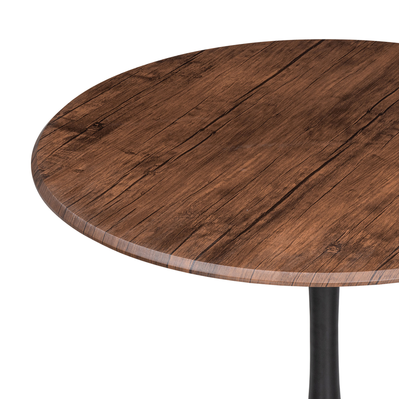 Стол деревянный, Тулип 90х73 орех кантри / черный