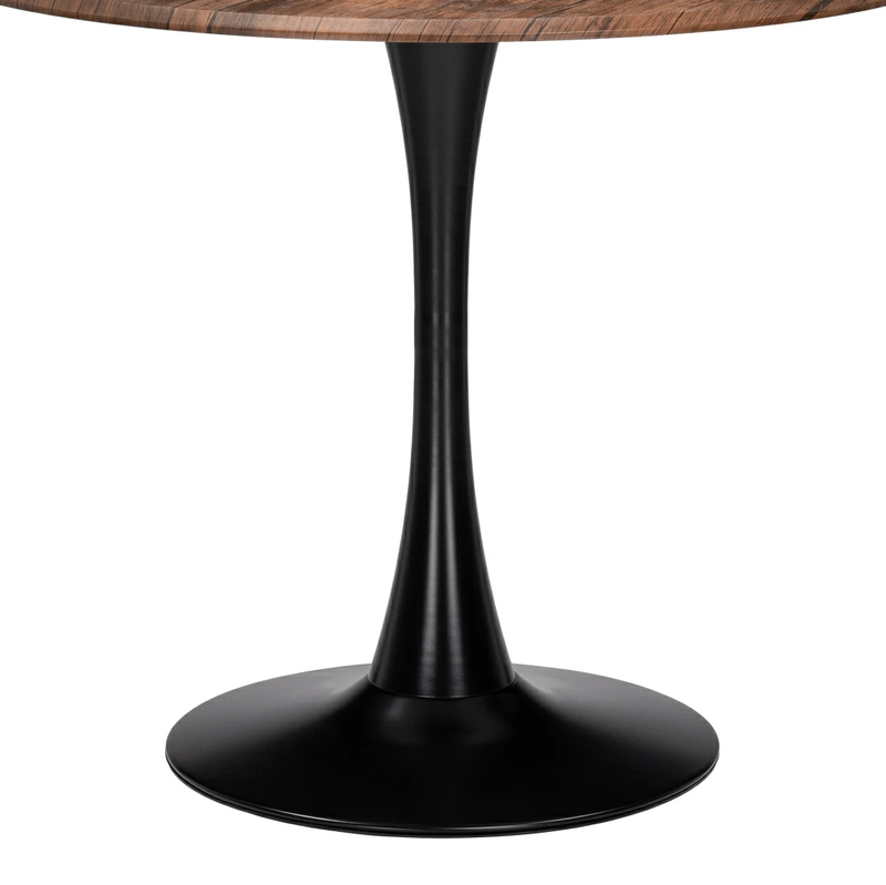 Стол деревянный, Тулип 90х73 орех кантри / черный