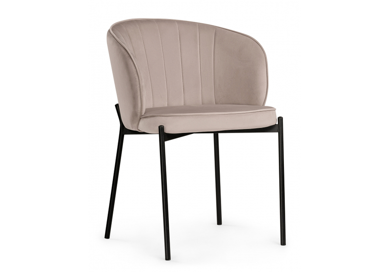 Стул на металлокаркасе, Нейл латте / черный