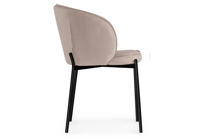 Стул на металлокаркасе, Нейл латте / черный