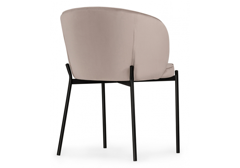 Стул на металлокаркасе, Нейл латте / черный