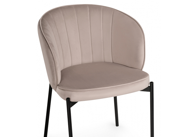 Стул на металлокаркасе, Нейл латте / черный