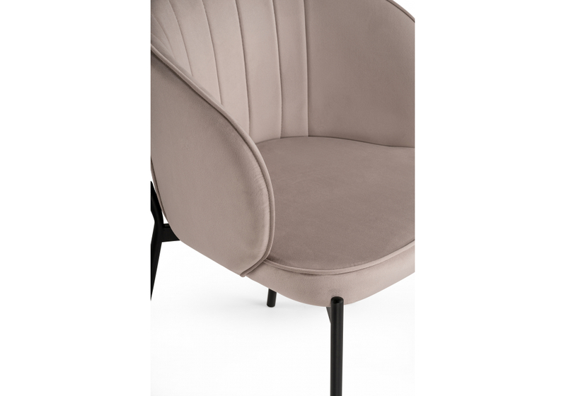 Стул на металлокаркасе, Нейл латте / черный