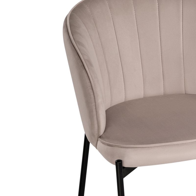 Стул на металлокаркасе, Нейл латте / черный