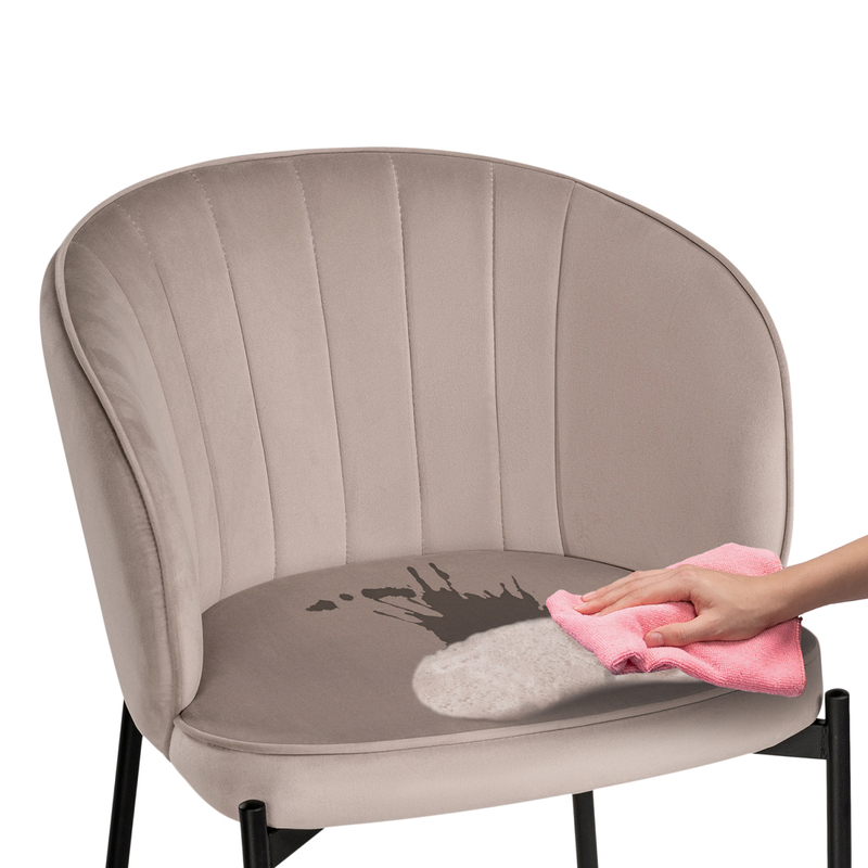 Стул на металлокаркасе, Нейл латте / черный