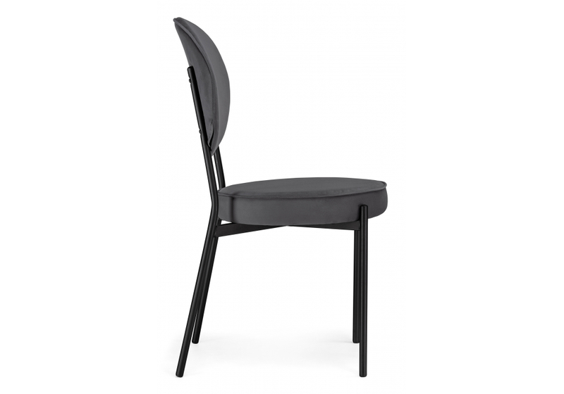 Стул на металлокаркасе, Ройс антрацитовый / черный
