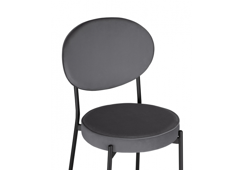 Стул на металлокаркасе, Ройс антрацитовый / черный