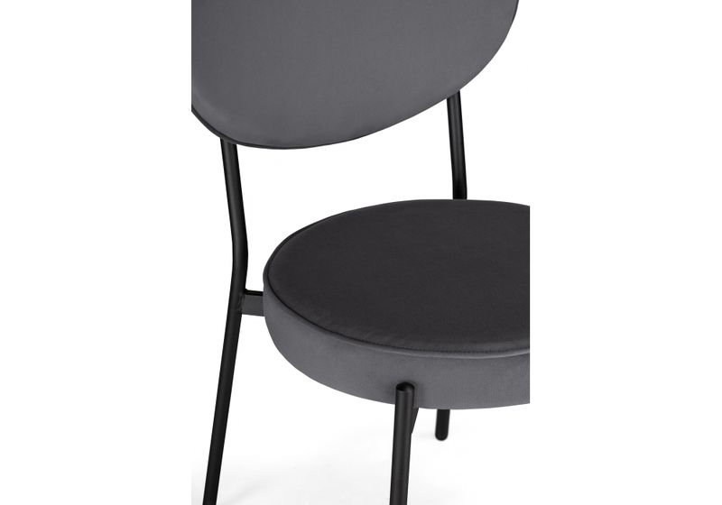 Стул на металлокаркасе, Ройс антрацитовый / черный