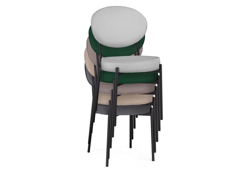 Стул на металлокаркасе, Ройс антрацитовый / черный