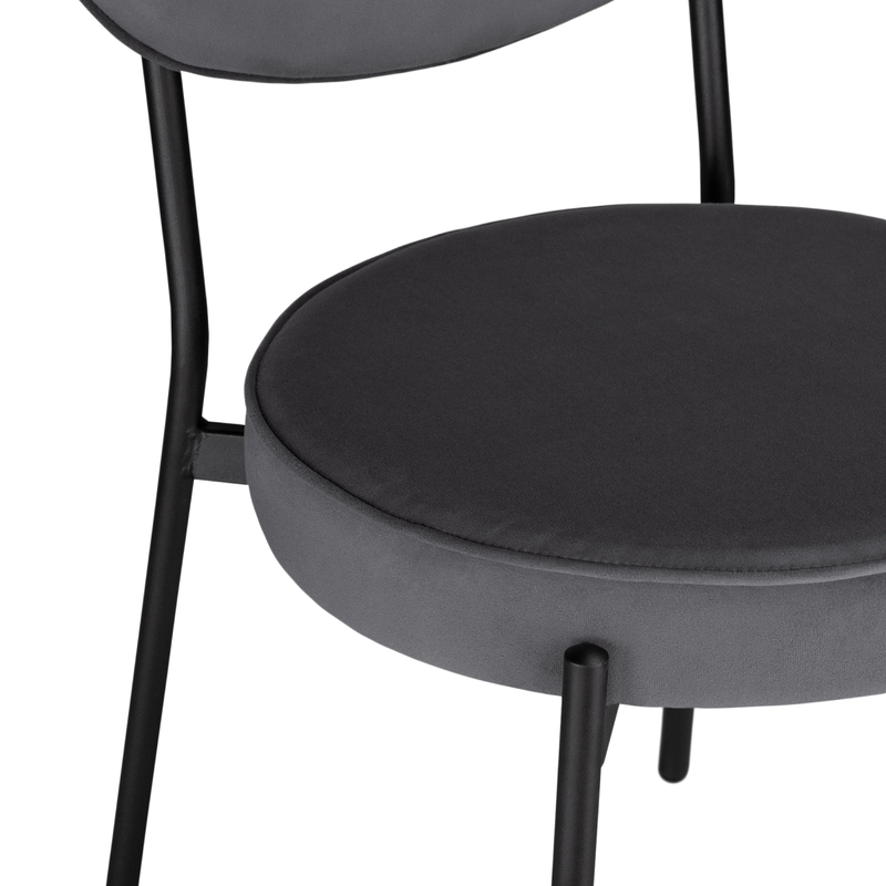 Стул на металлокаркасе, Ройс антрацитовый / черный
