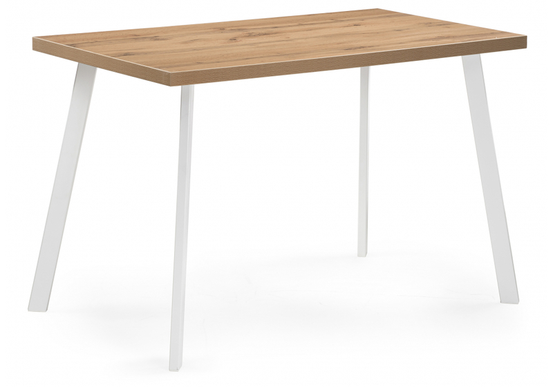 Стол деревянный, Тринити Лофт 120x80x75 25 мм дуб крафт золотой / белый матовый