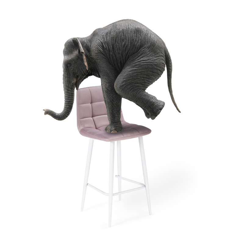 Барный стул, Чилли К бежевый / белый