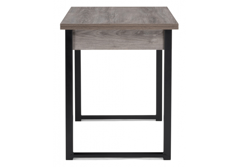 Стол деревянный, Ибби 90(128)х64х77 рошелье / черный матовый