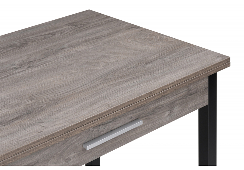 Стол деревянный, Ибби 90(128)х64х77 рошелье / черный матовый