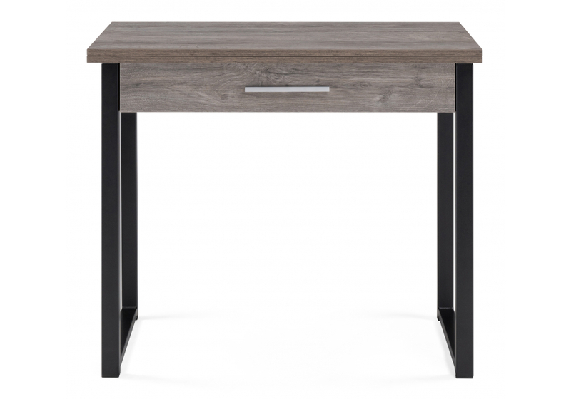 Стол деревянный, Ибби 90(128)х64х77 рошелье / черный матовый