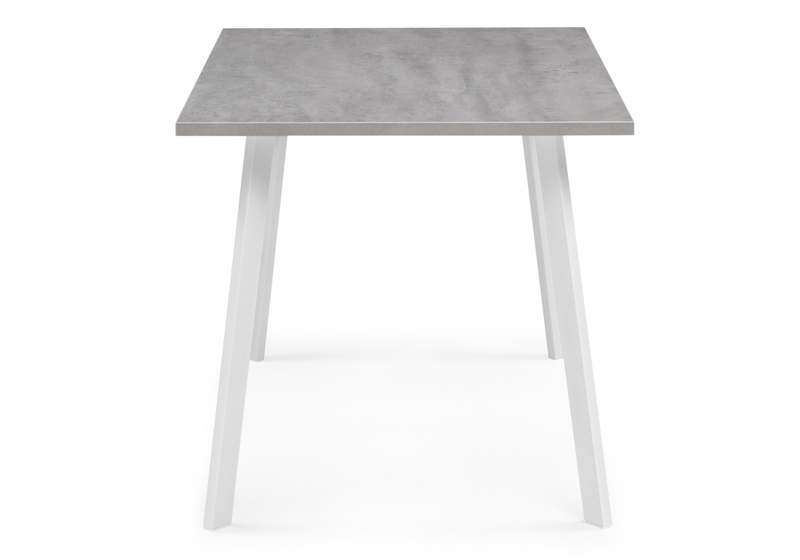 Стол деревянный, Тринити Лофт 120х80х75 25 мм бетон / белый матовый