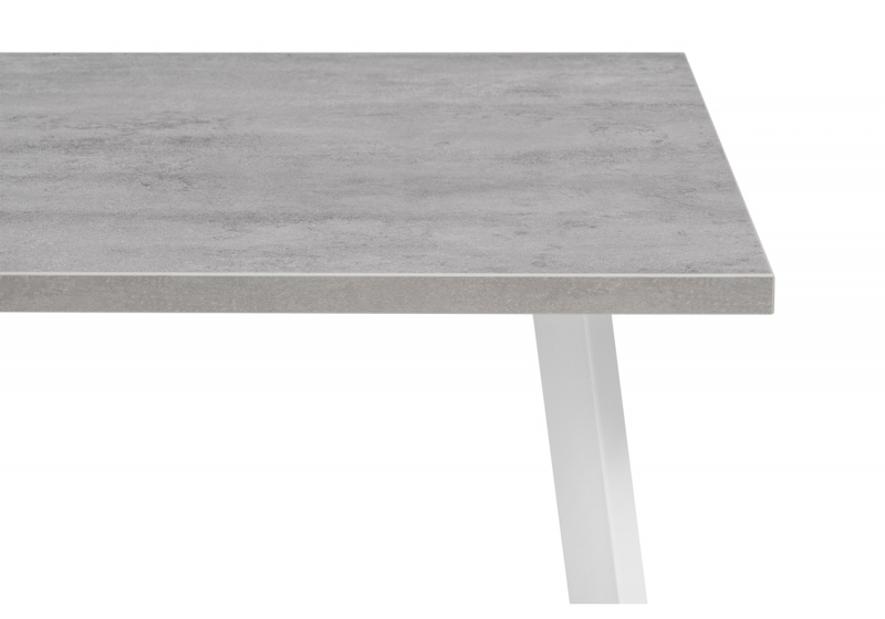 Стол деревянный, Тринити Лофт 120х80х75 25 мм бетон / белый матовый