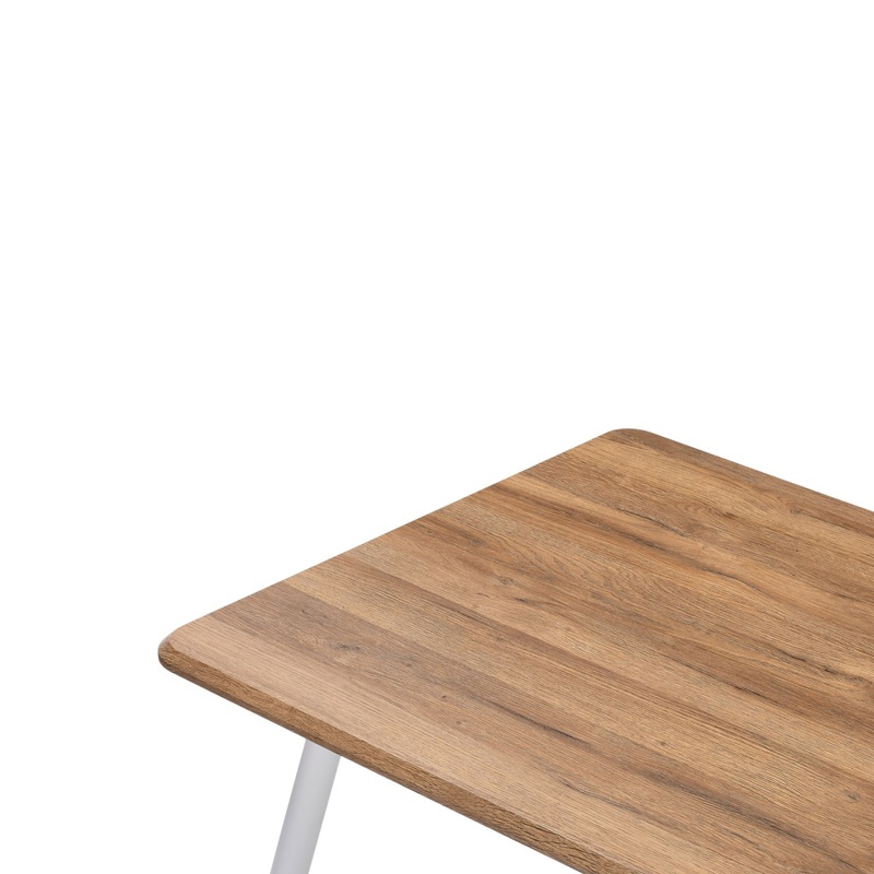 Стол деревянный, Кангас 120х80х77 дуб вотан / белый