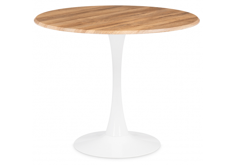 Стол деревянный, Тулип 90х73 дуб вотан / белый