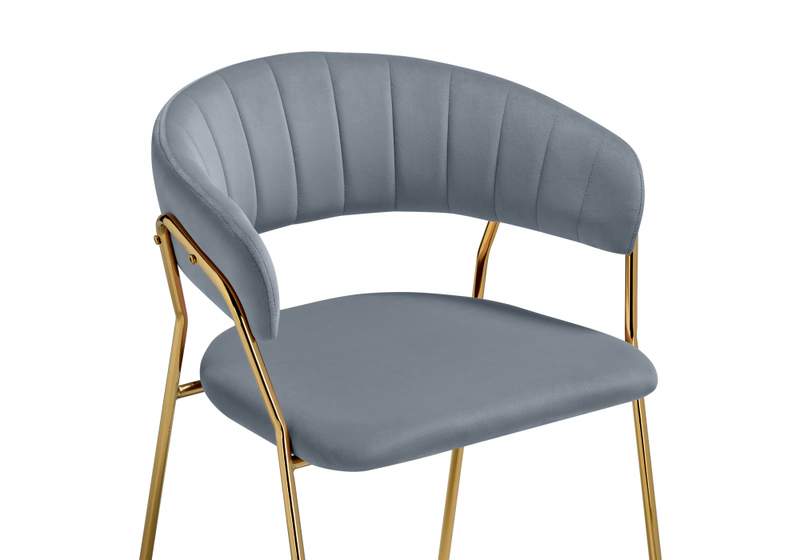 Стул на металлокаркасе, Kamelia 1 gray / gold