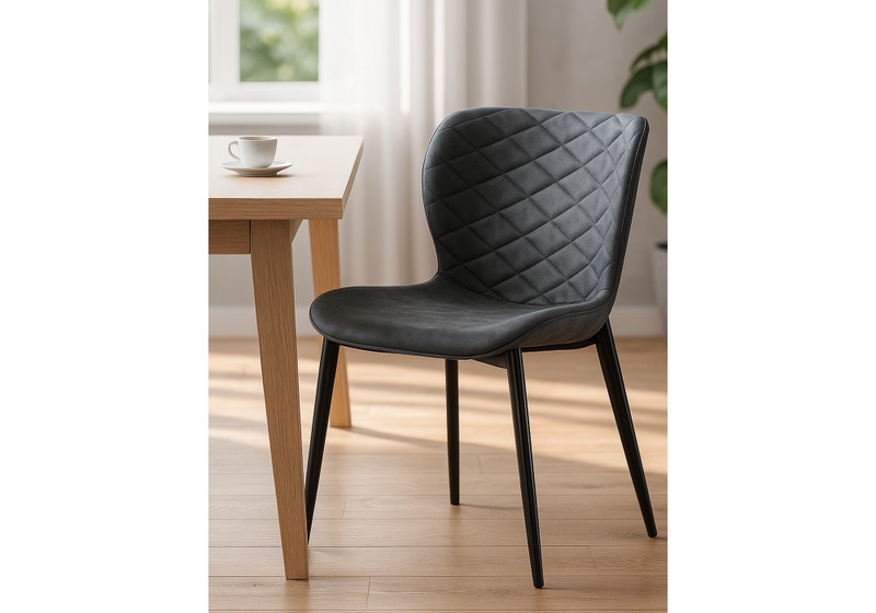 Стул на металлокаркасе, Катабучи ткань kiprus 12 / черный глянец