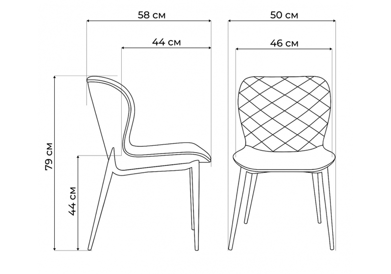 Стул на металлокаркасе, Катабучи ткань kiprus 12 / черный глянец
