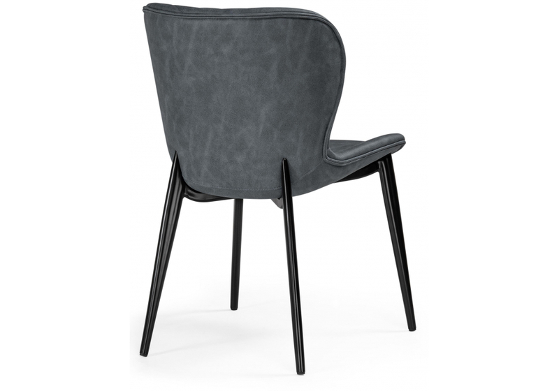 Стул на металлокаркасе, Катабучи ткань kiprus 12 / черный глянец