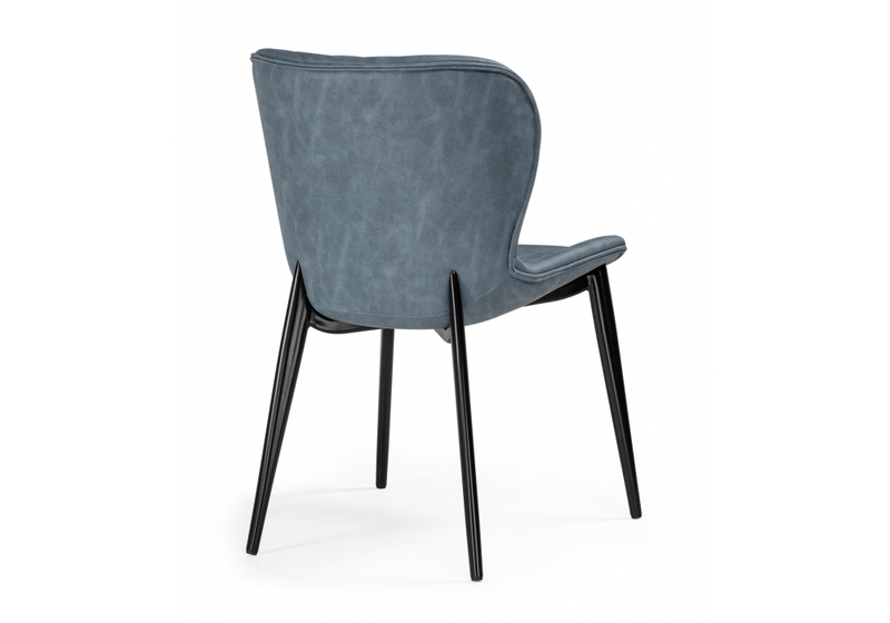 Стул на металлокаркасе, Катабучи ткань kiprus 11 / черный глянец