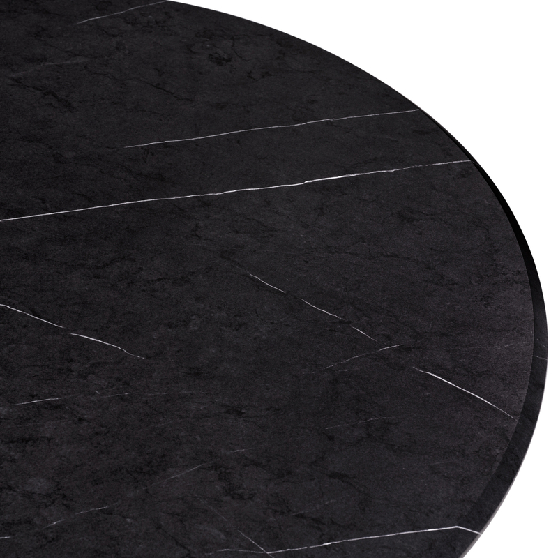 Стол деревянный, Тулип 90х73 мрамор черный / черный