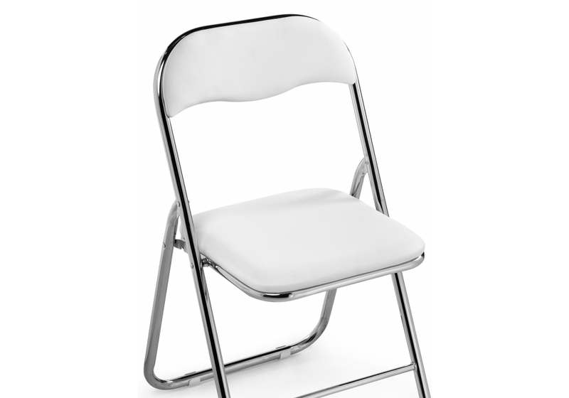 Стул на металлокаркасе, Fold 1 складной white / chrome