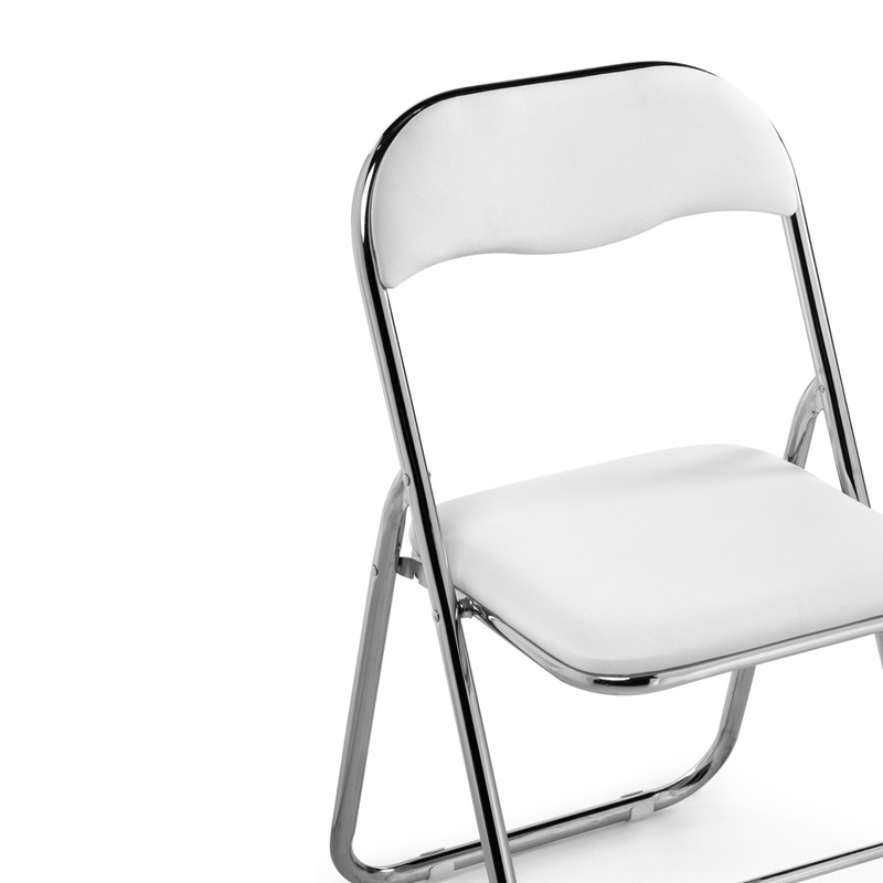 Стул на металлокаркасе, Fold 1 складной white / chrome
