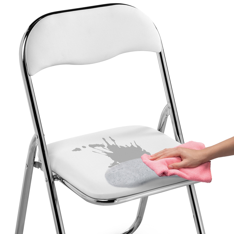 Стул на металлокаркасе, Fold 1 складной white / chrome