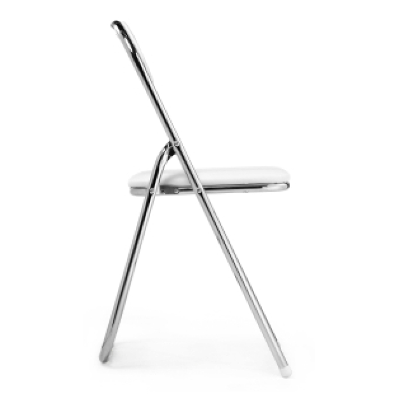 Стул на металлокаркасе, Fold 1 складной white / chrome