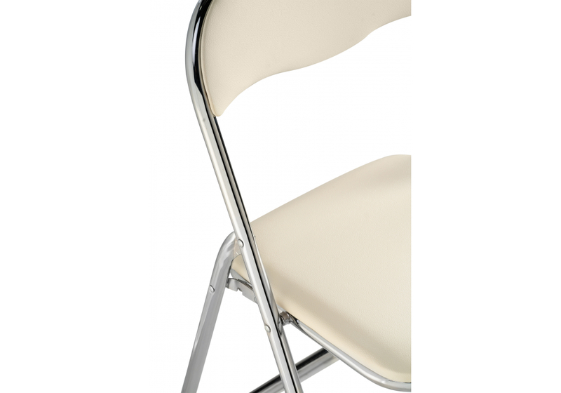Стул на металлокаркасе, Fold 1 складной beige / chrome