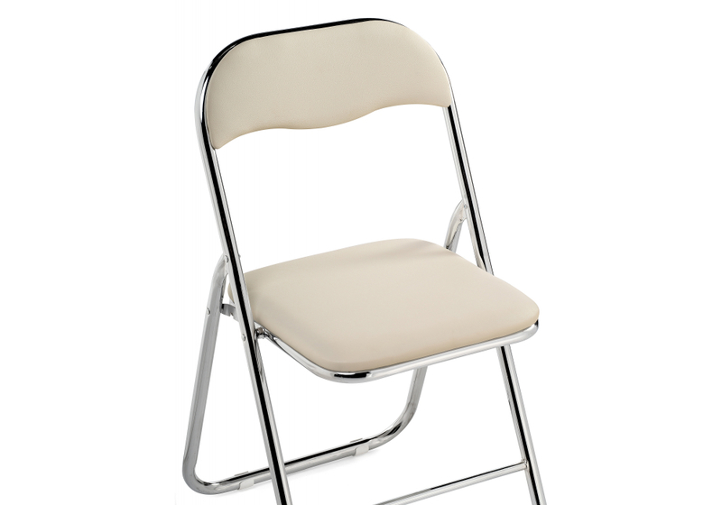 Стул на металлокаркасе, Fold 1 складной beige / chrome