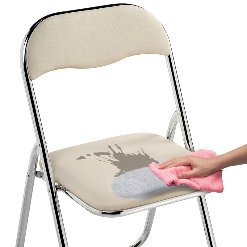 Стул на металлокаркасе, Fold 1 складной beige / chrome