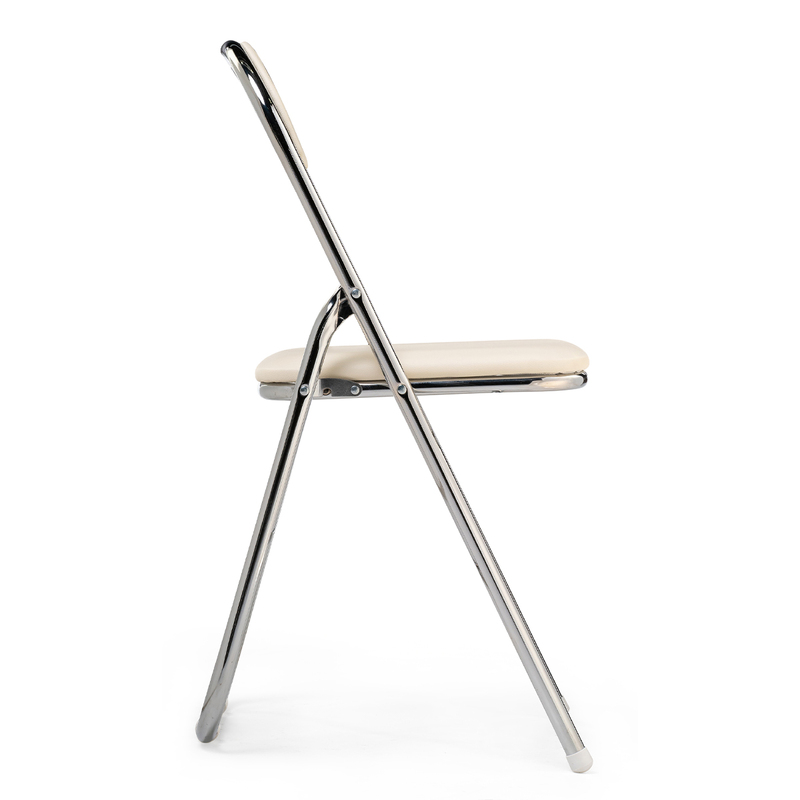 Стул на металлокаркасе, Fold 1 складной beige / chrome