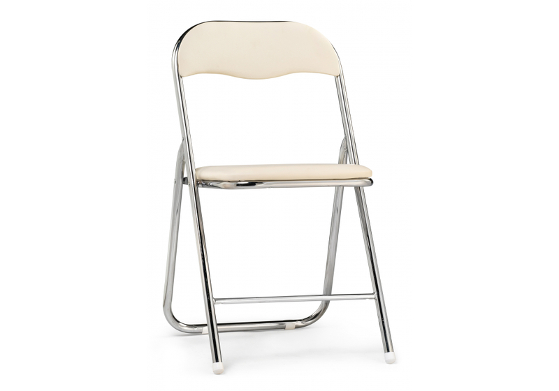 Стул на металлокаркасе, Fold 1 складной beige / chrome