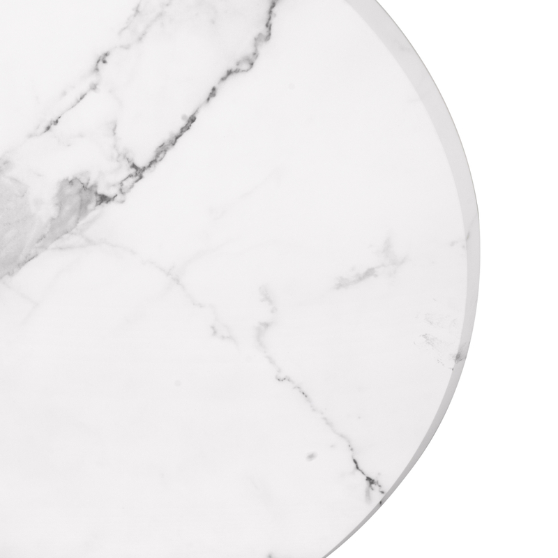 Стол деревянный, Тулип 80х73 мрамор белый / белый