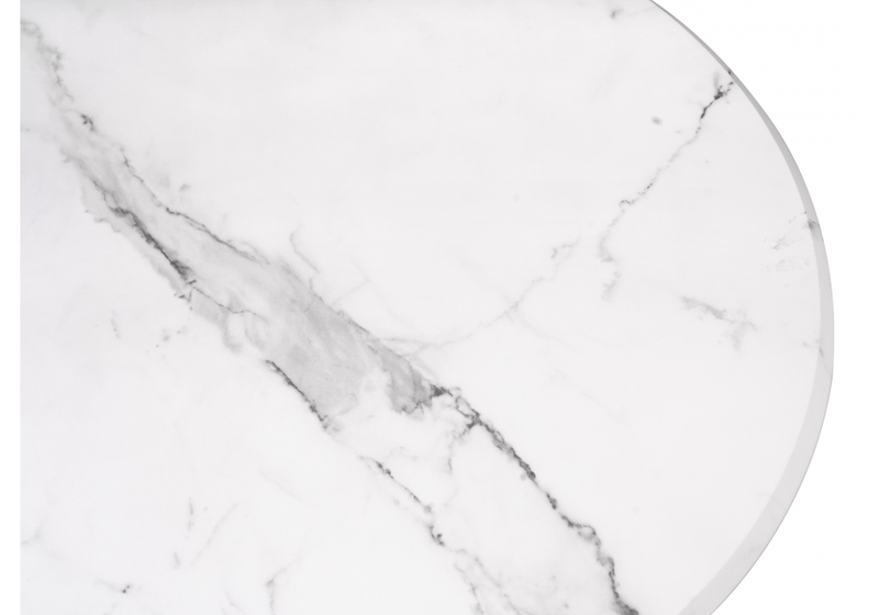 Стол деревянный, Тулип 80х73 мрамор белый / белый