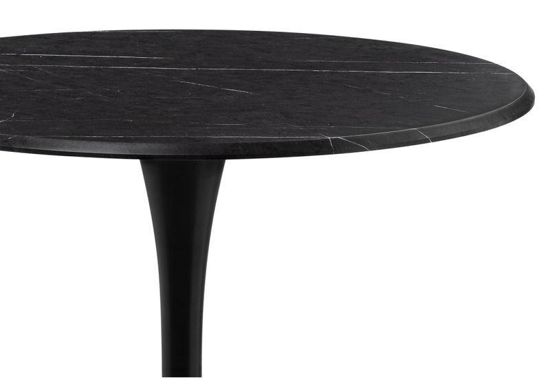 Стол деревянный, Тулип 80х73 мрамор черный / черный