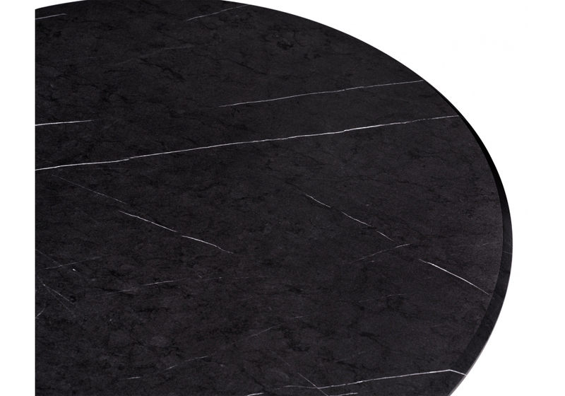 Стол деревянный, Тулип 80х73 мрамор черный / черный