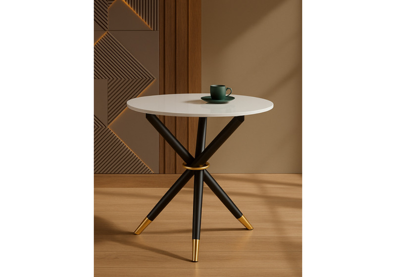 Стол стеклянный, Rock 100х75 white / black