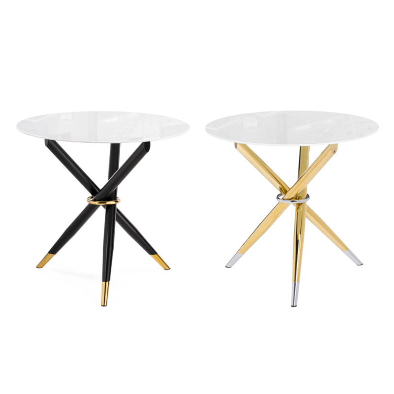 Стол стеклянный, Rock 100х75 white / black