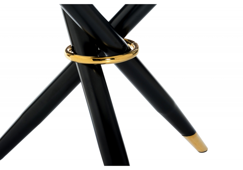 Стол стеклянный, Rock 100х75 white / black