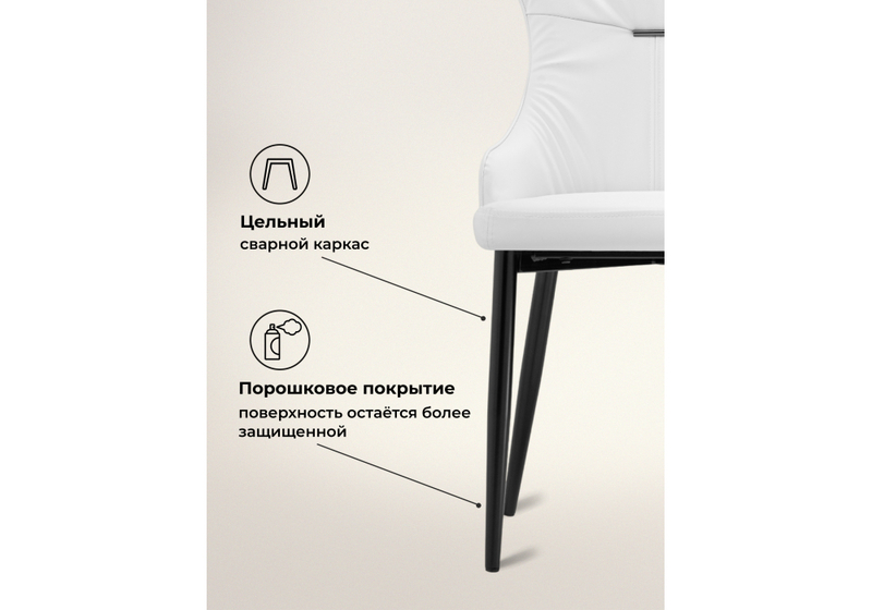 Стул на металлокаркасе, Neli white / black